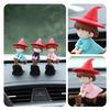 Witch Broomstick Dashboard Drift Ornaments Motion Activated Fun Drift Turn Car Dashboard Decor Mini Dynamic Interactive Automobile Interior