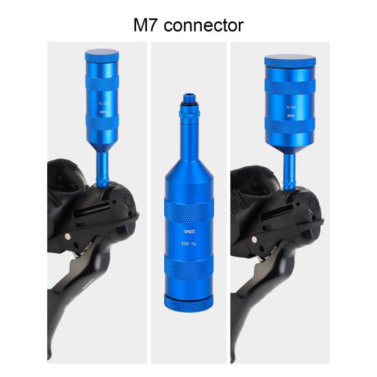 20/50ML Bicycle Portable Oil Container Heavy Duty Aluminum Alloy M5/M7 Dual Connectors Road Mountain Bike Hydraulic Disc Brake Bleed