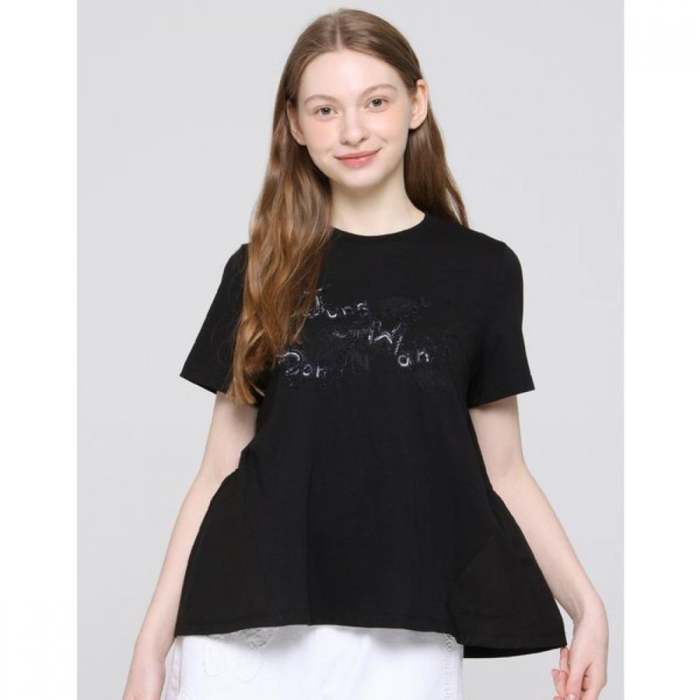 Son Jung Wan Women Embroidery Flare T shirT Zdr6262201