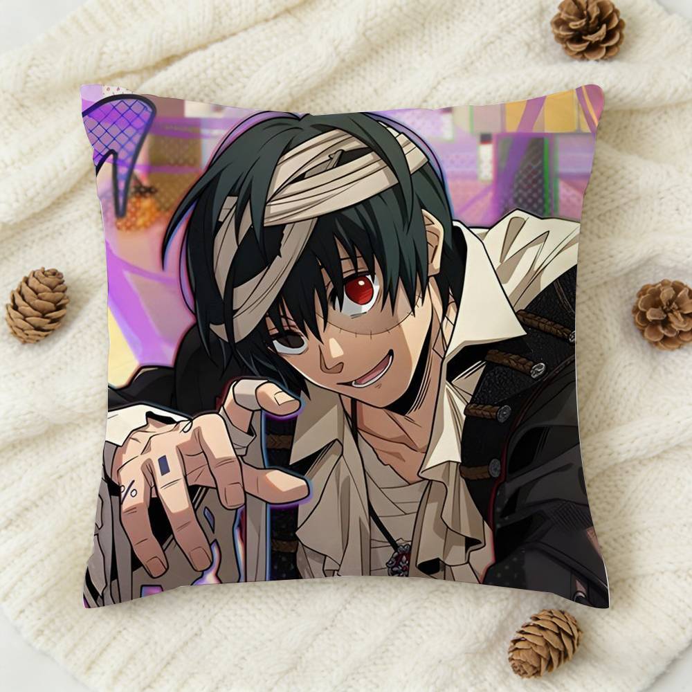 Yoichi Nagumo Taro Sakamoto Doublesided Printed Square Decorative Cushion Cover for Sofa Living Room Home Decor