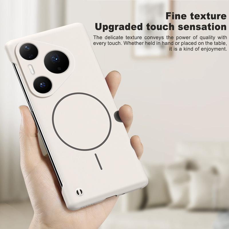 Ультратонкий матовый безрамочный чехол из ПК для Huawei Pura 80 70 Ultra P60 P50 P40 Mate 70 60 50 40 30 Pro Магнитный ударопрочный чехол