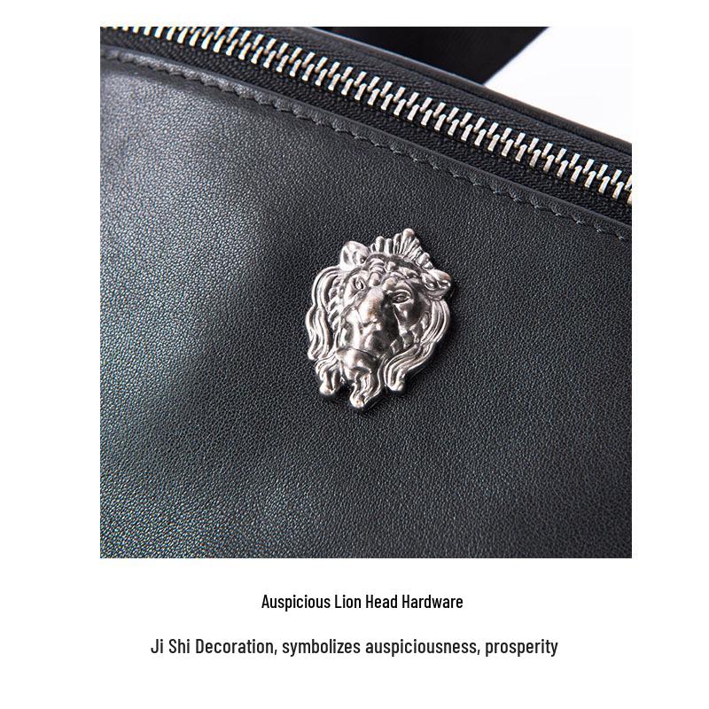 Мужская модная минималистичная поясная и нагрудная сумка - Натуральная коровья кожа, Мягкая повседневная кроссбоди, Японский и корейский стиль