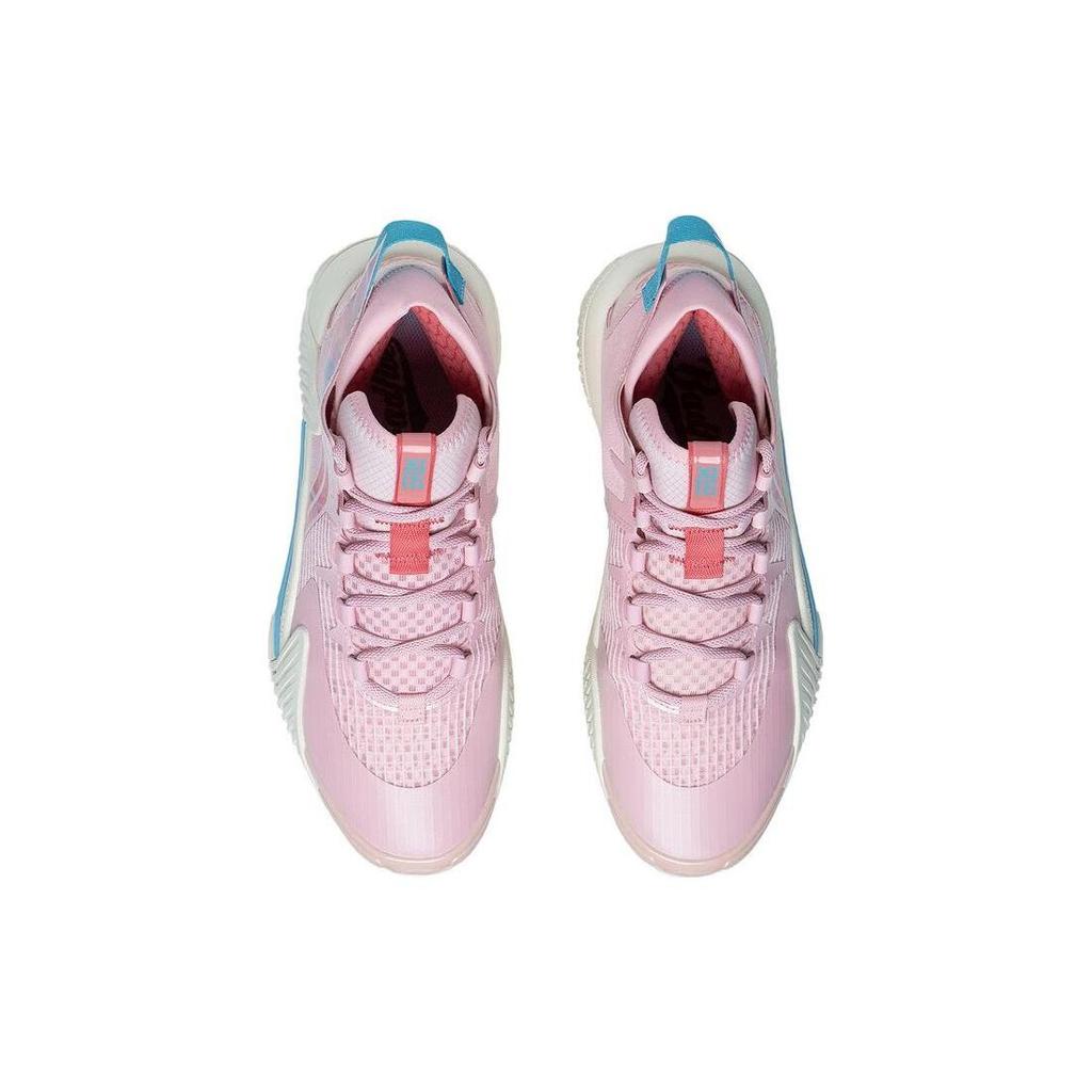 Li Ning Badfive 2 Low Удобная амортизация Нескользящие Износостойкие Низкие Баскетбольные кроссовки Мужские Розовые ABFT029-6