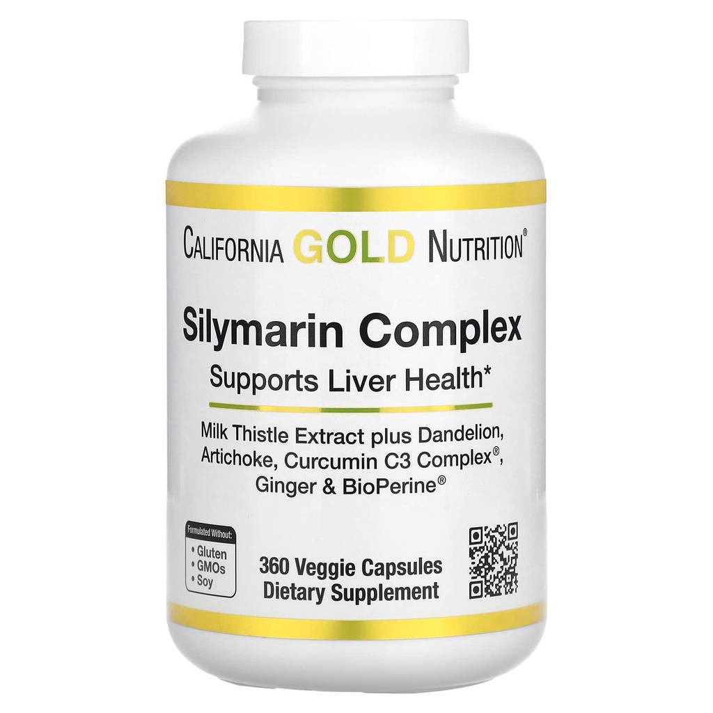 California Gold Nutrition Silymarin Complex, Milk Thistle Extract, BioPerine, 360 Capsules