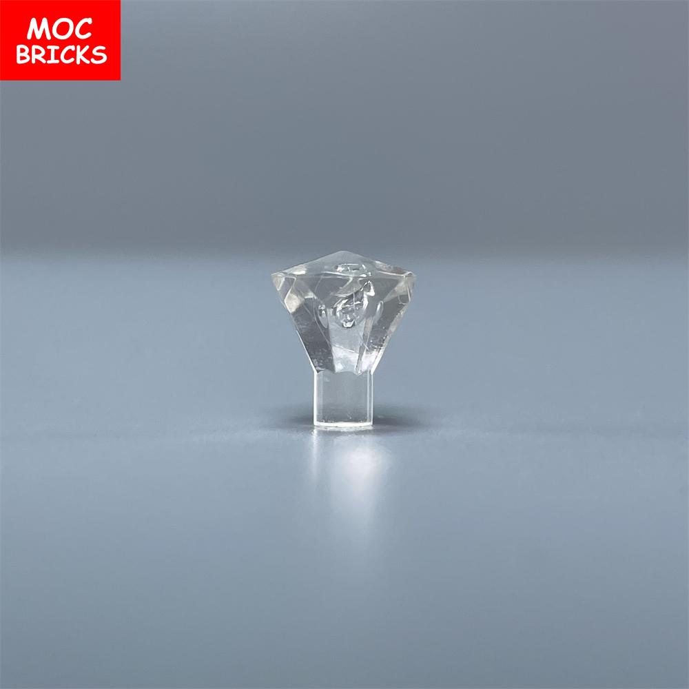 100 шт./лот Кубики MOC Камень 1x1 Камень 24 грани Сокровище Алмаз Камень 28556 30153 Строительные блоки DIY Игрушки Для Детских Подарков