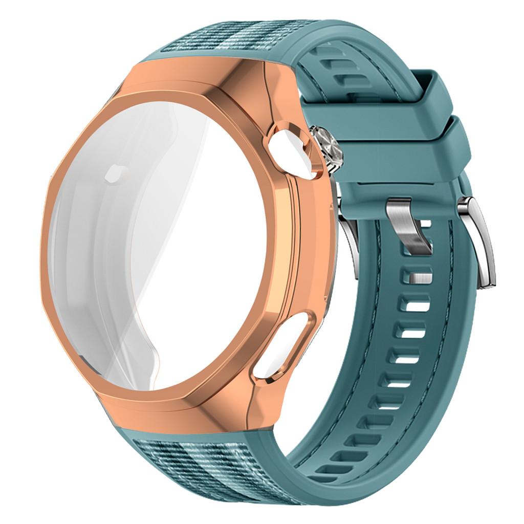 TPU Soft Case+Silicone Sport Woven Bracelet Band With TPU Protector Bumper Shell Cover For Huawei GT6 Pro 46mm