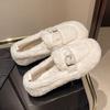 2024 New Autumn Winter Women Casual Flats Women's Moccasins Soft Loafers Fashion Comfort Warm Plush Slip On Female Cotton Shoes