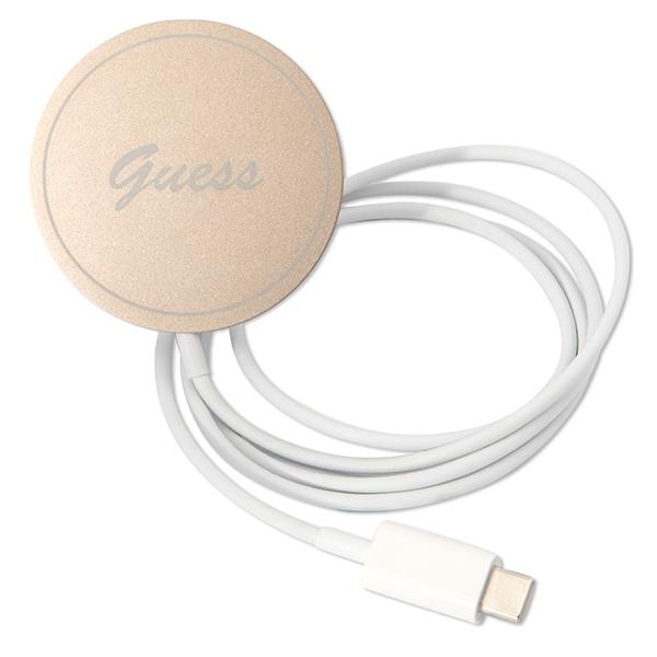 Guess GUBPP14SHMEACSK Case+ Charger Set iPhone 14 / 15 / 13 6.1" black/black hard case Marble MagSafe