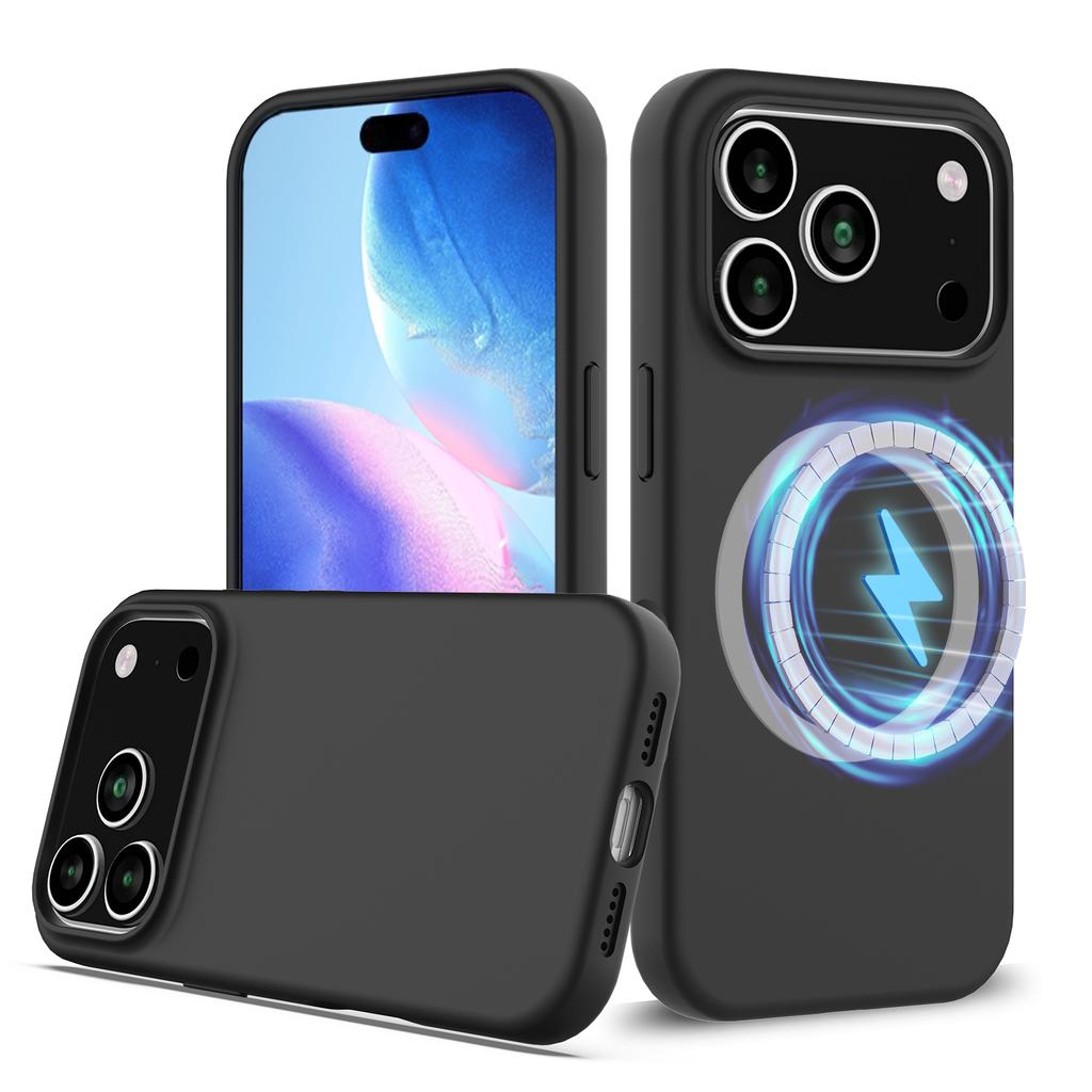 Чехол из жидкого силикона с MagSafe для Apple iPhone 17 Air 13 14 16 15 12 Pro Max, магнитная крышка для беспроводной зарядки