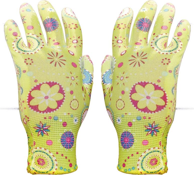 Garden Gloves / Colorful / Size: 8 - / Rgarden-Pu_8