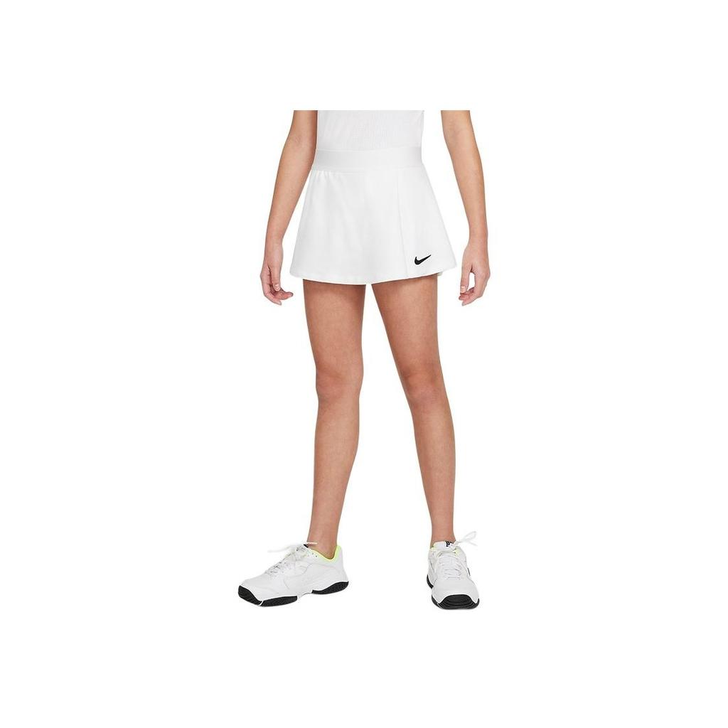 Nike Корт Dri-FIT Victory Solid Logo Юбка Быстросохнущие Удобные Теннисные Шорты Детские Шорты Белые CV7575-100