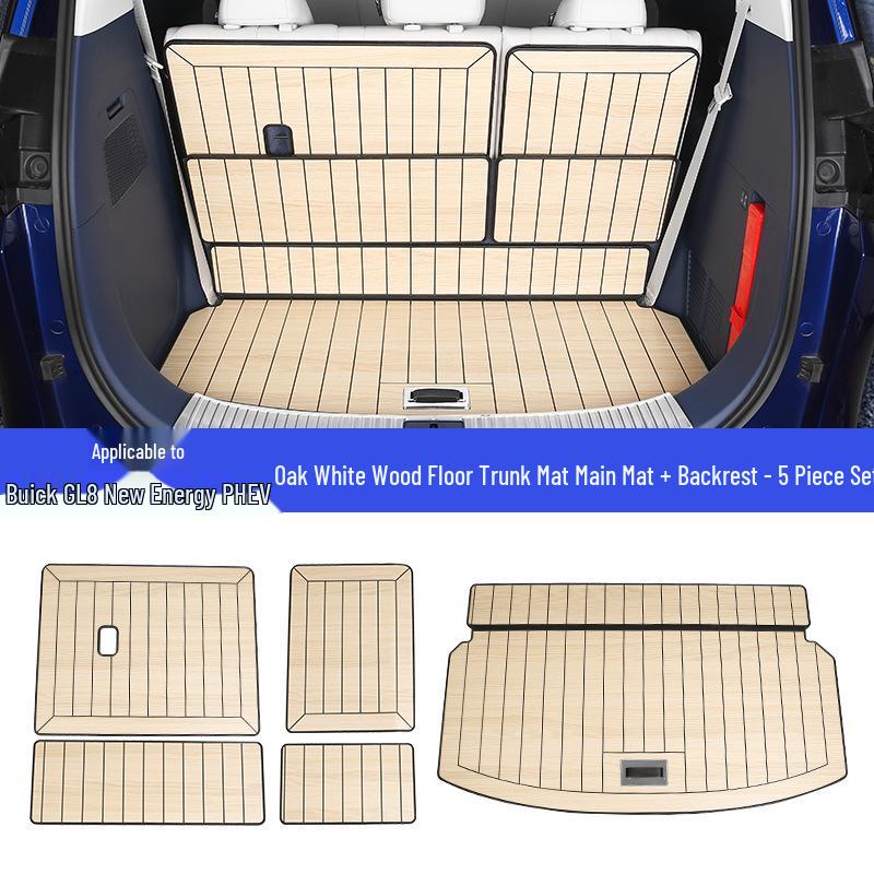 This solid wood floor mat is designed for full-coverage interior use in 2024-2025 Buick GL8 PHEV AL6 ES models.