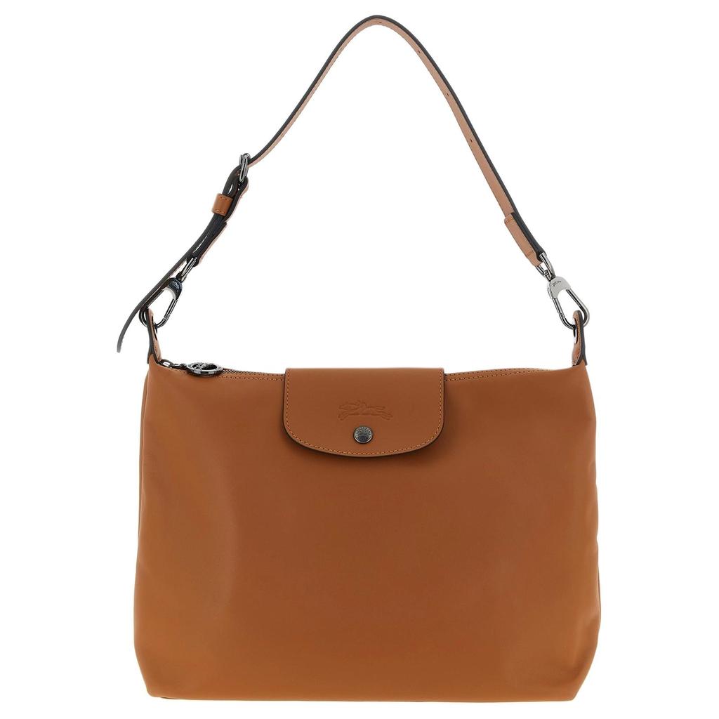 Longchamp Le Pliage Xtra Brand Logo Adjustable Detachable Leather Hobo Bag Women Shoulder Bag Brown 10189987M19