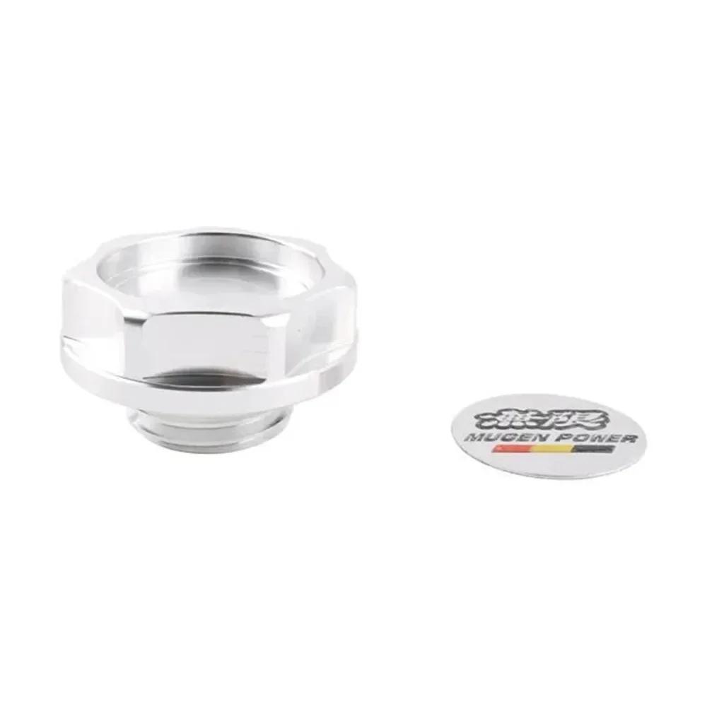 Fit for Honda Civic City Accord CR-V XR-V Vezel Mugen Style Car Engine Oil Cap Aluminum Radiator Fuel Filler Tank Cover