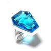 Кольцо из серебра 925 пробы с натуральным голубым топазом, размер 7 l7s55