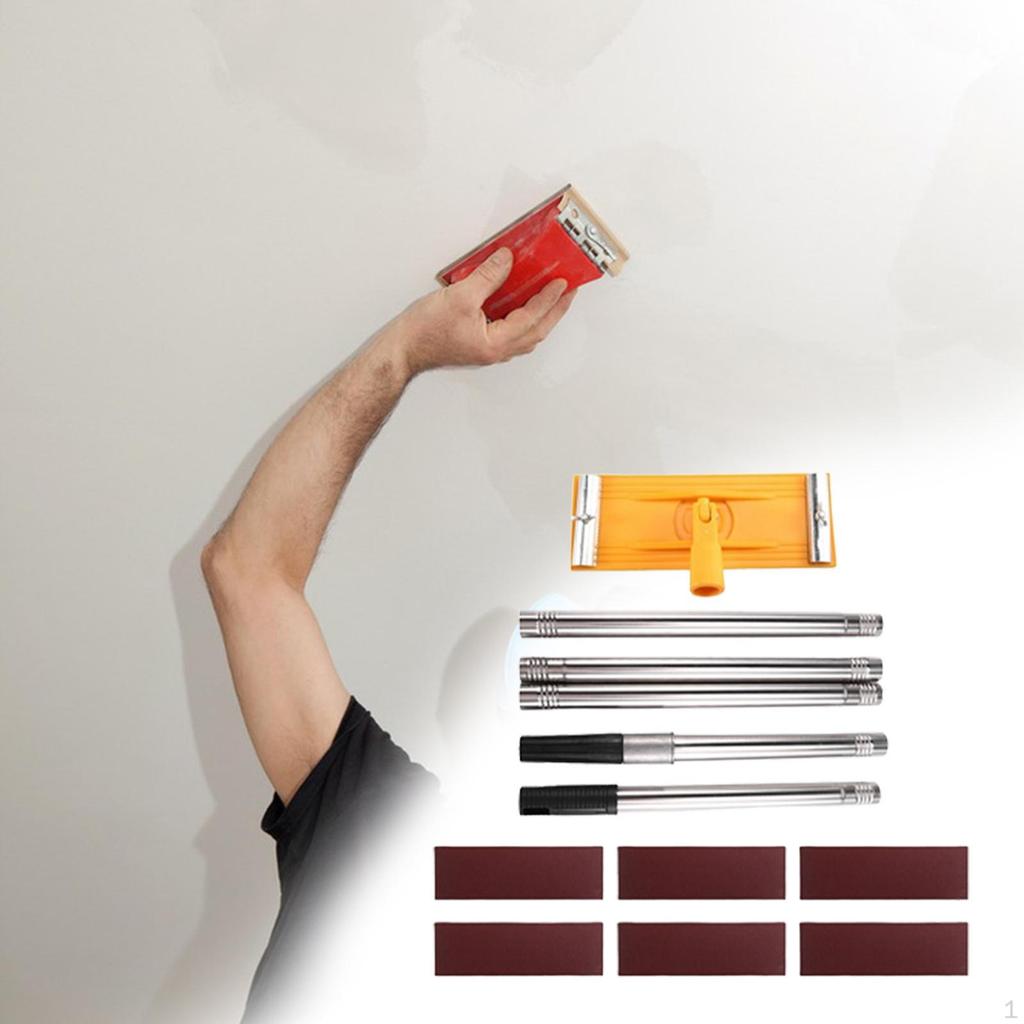 Pole Sander for Drywall Wall Sanding Disc Degree with Sandpaper Hand Manual Upgarded Cleaning and