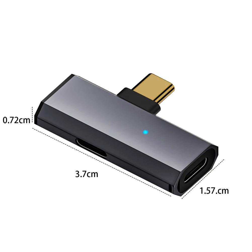 Type C USB3.2 OTG Splitter 2-in-1 100W PD Fast Charging USB C Adapter 10Gbps Data Transfer Fast Charging Converter For Macbook