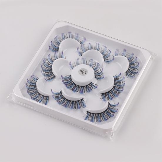 Yousheng 1 коробка накладных ресниц драматический 3D эффект красочные цветные русские полоски ресницы наращивание ресниц макияж для женщин