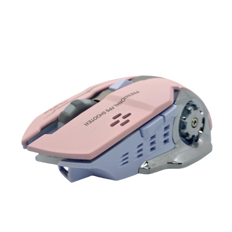 Беспроводная перезаряжаемая игровая мышь, 7 светодиодов, 6 кнопок, 3 уровня DPI Мыши для ноутбука ПК геймера настольного компьютера Chromebook Mac