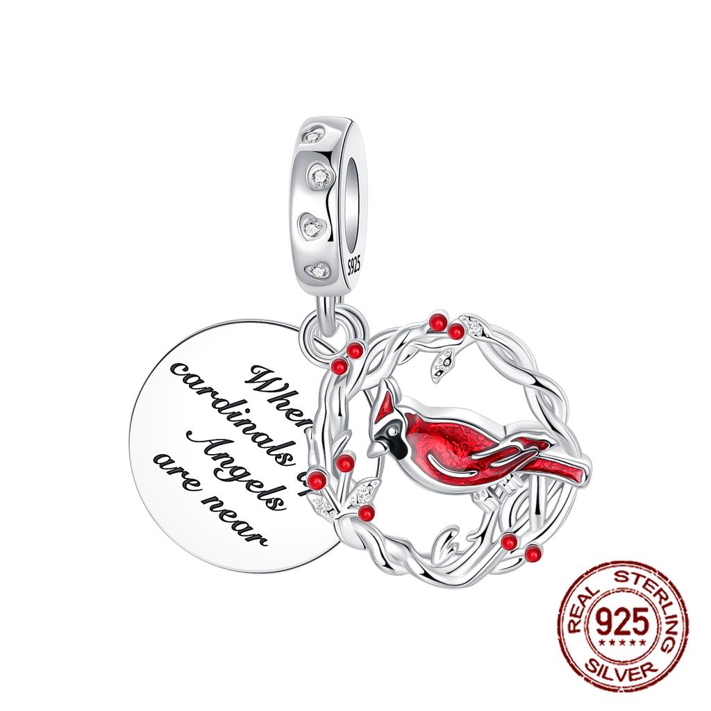 Шармы Бусины Серии Красного Цвета Медь Кровь Сердце Любовь Машина Клубника Фрукты Подвеска Подходят Оригинальному Браслету-Бэнглу DIY Ювелирные Изделия