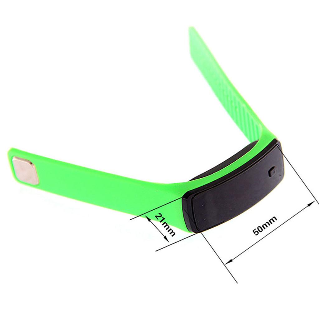 Модные спортивные солнцезащитные очки, светодиодные часы, электронный браслет, силиконовые часы