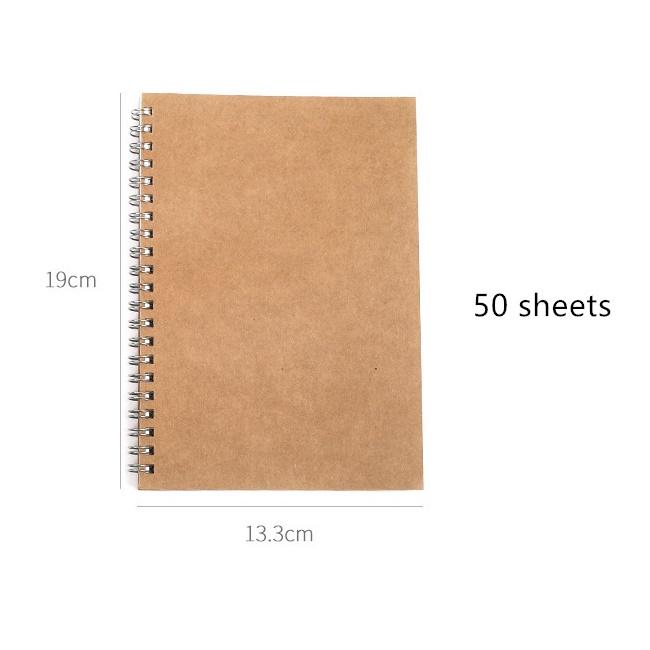Kraft Cover Paper Notebook Portable Agenda Time Table To Do Check List Daily Planner Office A6830