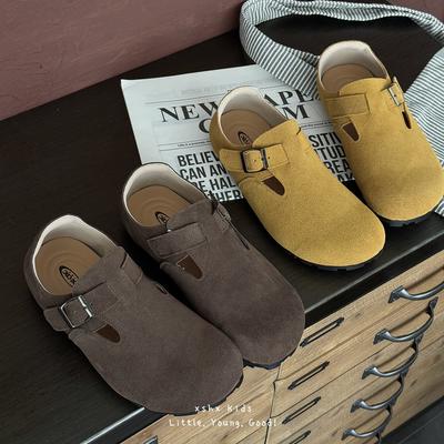 XSHX Взрослый Бокен | Женские туфли из кашемировой кожи первого слоя, кожаные туфли на липучке, ретро, универсальные, повседневные