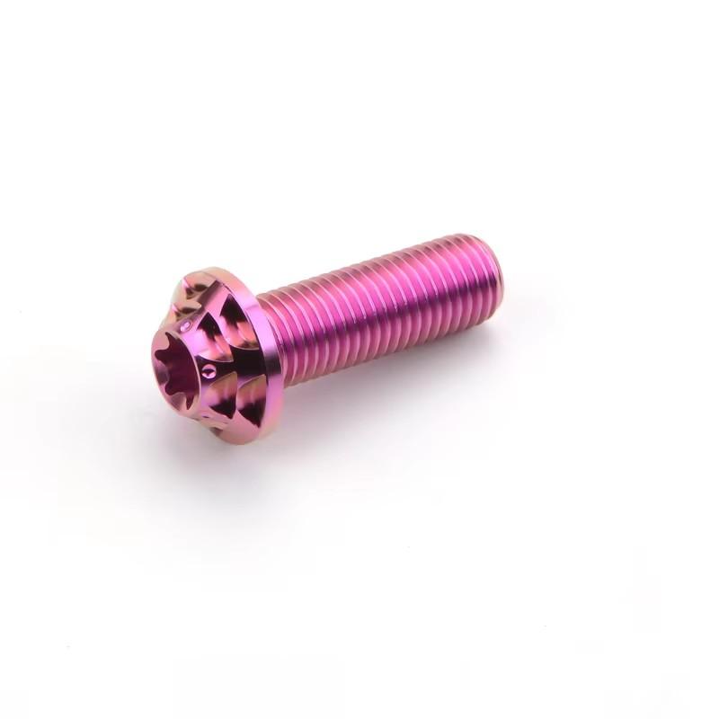 Tmj Gr5 M10*1.25 Titanium Bolts Motorcycle Bicycle Modified Screws Titanium Alloy UFO Fancy Torx Head Bolt