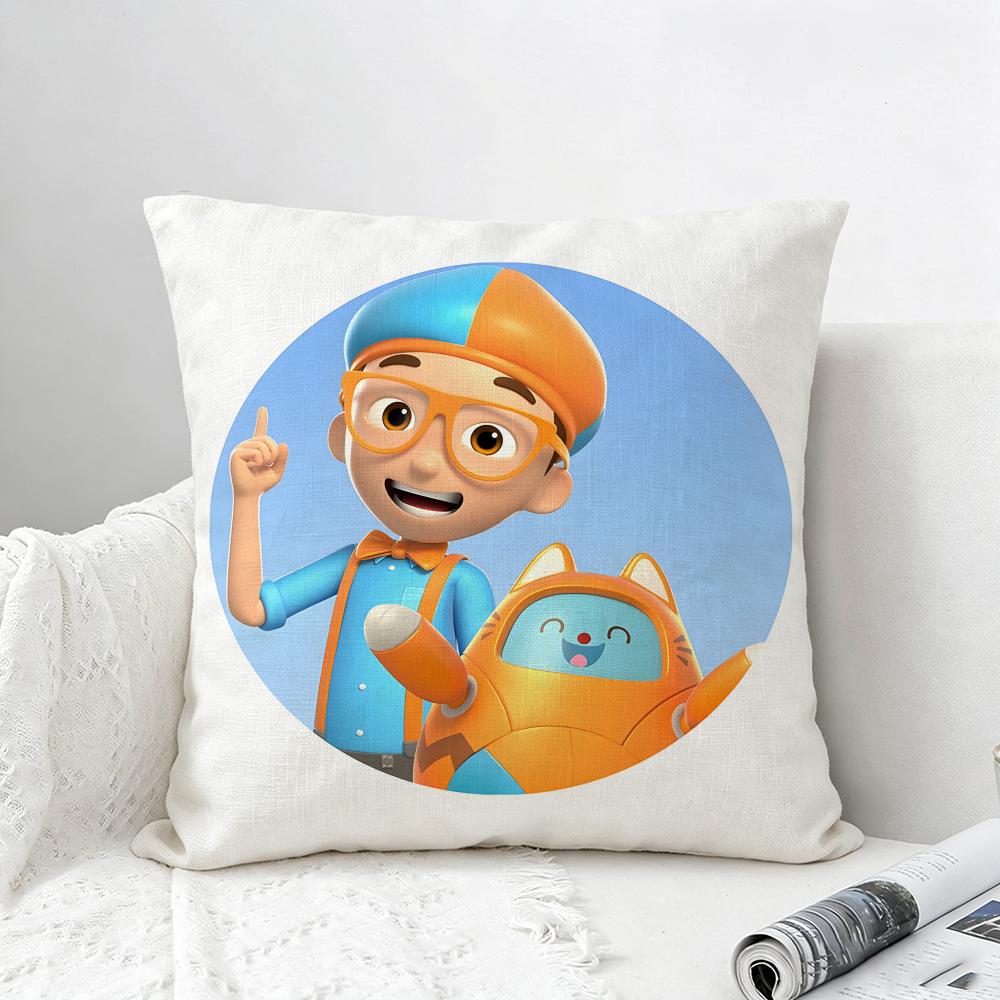 Мультяшная наволочка Blippi Набор наволочек из натурального льна Декор «Все в одном» для дивана, спальни, стула