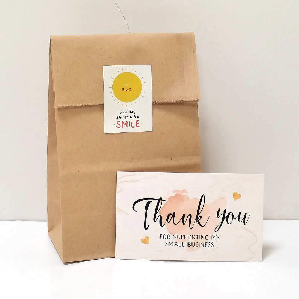 Thank You Cards Greenery Leaves For Supporting My Small Business Greeting Appreciation Cardstock