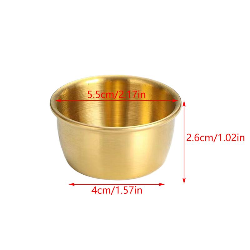 Sauce Dipping Bowl 304 Stainless Steel Dipping Cups Round Sauce Dishes 50/60ml Mini Reusable Seasoning Cups Dipping Cups