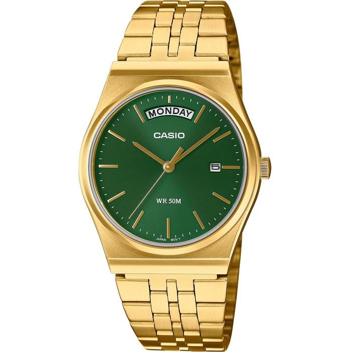 Casio Standard Analog Quartz Men's Watch MTP-B146G-3AV Gold x Green