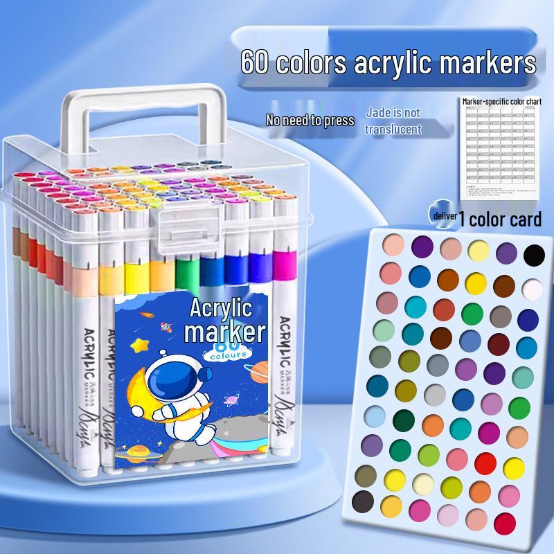 Набор акриловых маркеров - 120 цветов, непрозрачные и смываемые, идеально подходит для художественных проектов учеников начальной и средней школы