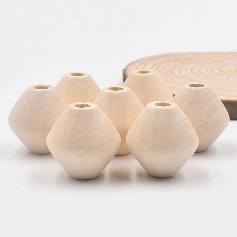 15 шт. Большие бусины в форме бикона 30x28 мм из натурального дерева, с большим отверстием, для рукоделия, для поделок, для изготовления ювелирных изделий