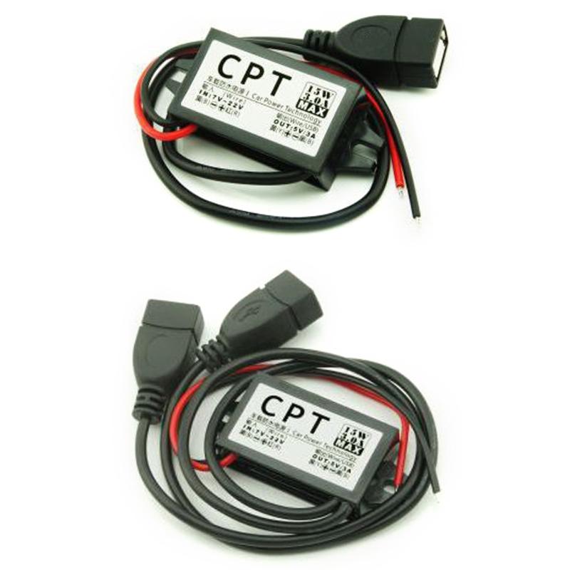 Понижающий модуль-преобразователь USB DC7V-22V в DC5V Зарядка телефона Автомобильный источник питания