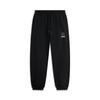 Li Ning Basketball Series Letter Mid Waist Drawstring Breathable Versatile Cuffed Knitted Sports Pants Men Bottoms Black AKLU951-1