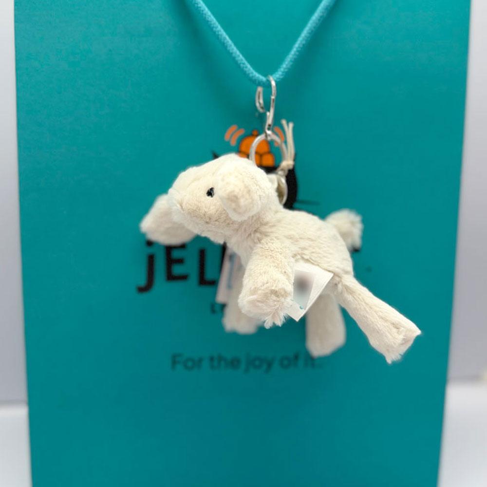 New JC Coffee Bean, Marshmallow, Ladybug, Frog, and Macaron Dessert Keychain & Bag Charm — Plush Toy Gift for Friends