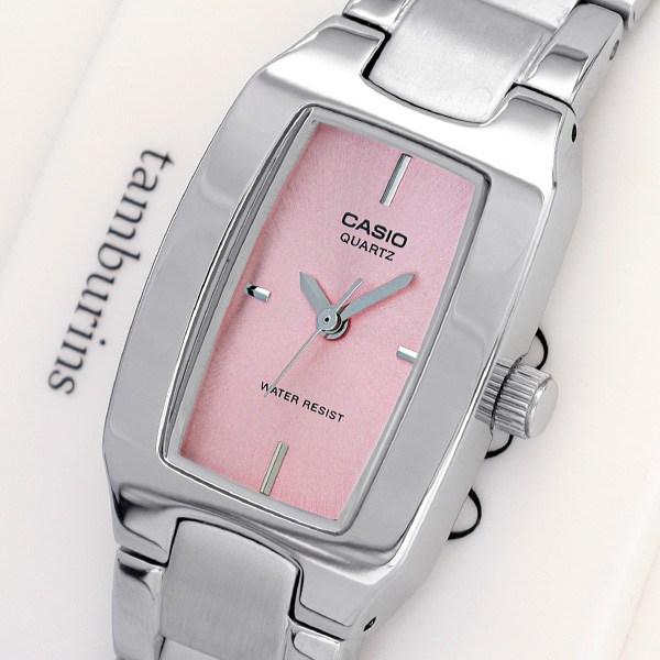 Casio Аналоговые женские наручные часы из металла с квадратным корпусом