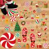 Christmas wind candy party wall decoration wall sticker self-adhesive floor sticker festive atmosphere gingerbread man window sticker
