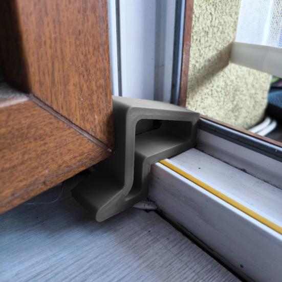 Стопор для окна/двери, Нескользящий, Ветрозащитный, Противоударный, Сверхпрочный пластиковый, Многофункциональный, Для окон, балкона, межкомнатных дверей