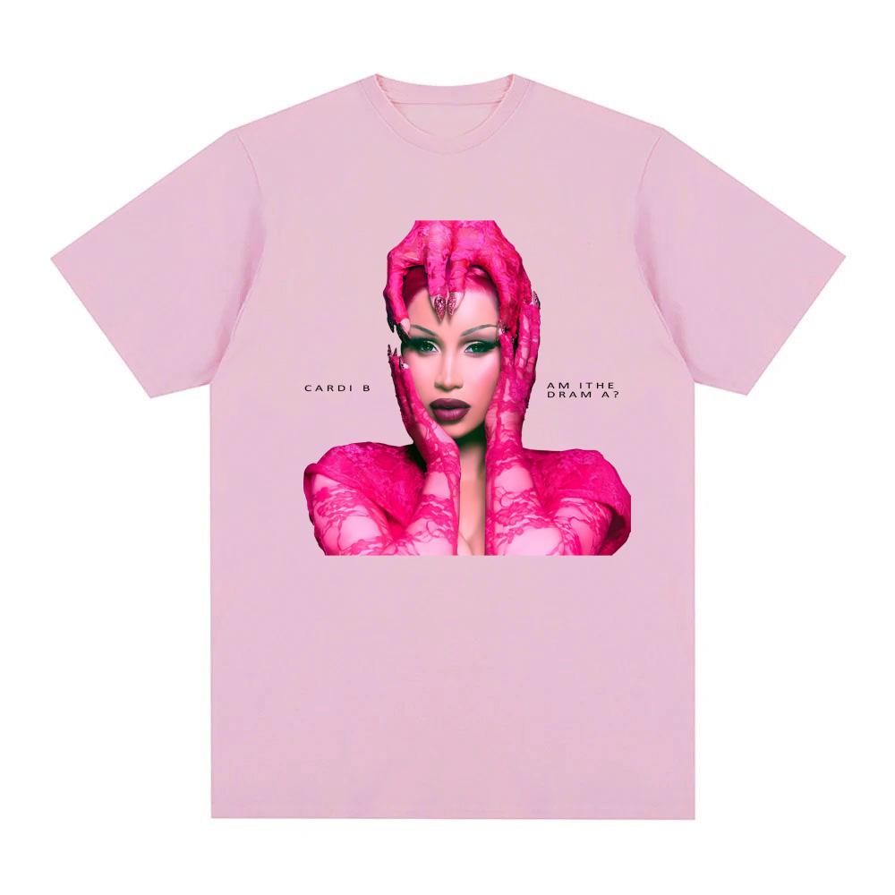 Cardi B album Am I the Drama T Shirt Fashion Summer Casual O-neck Tshirt High Quality 100%Cotton Comfortable Ropa De Mujer