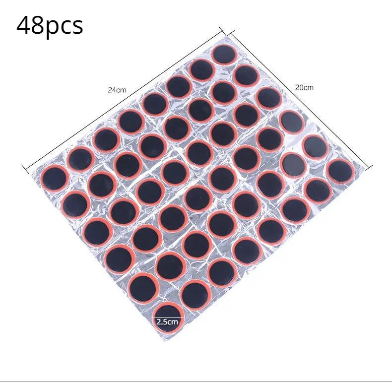 48/96 шт. Резиновые заплатки для ремонта проколов велосипедных шин - Бесклеевой набор заплаток для камер шин