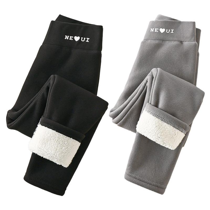 1-9 Years Kids Warm Plush Pants Autumn Winter Trousers