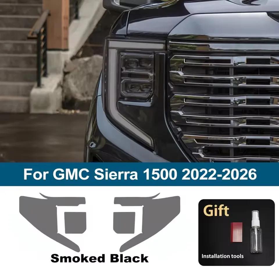 2 шт. Предварительно вырезанные Для GMC Sierra 1500 2500HD EV Автомобиля Прозрачная PPF TPU Наклейка Прозрачная Черная Защитная Пленка для фар Аксессуары