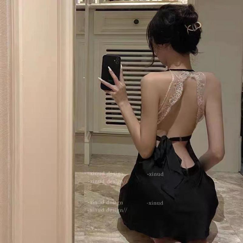 Sexy Lingerie, Sexy Women's Eyelashes, Lace, Hot Temptation, Low Chest Suspenders, Pure Desire Wind