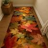 Яркий коврик-дорожка с рисунком листьев, красочный ковер с растительным принтом для гостиной, коридора, привлекательный домашний декор, нескользящий, легко чистящийся
