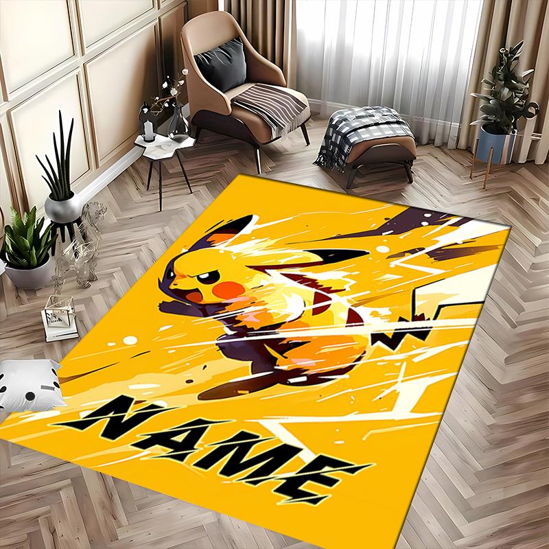 Custom personalization Pokémon Pikachu Area Rug - Perfect For Kitchen, Bathroom,Laundry Room Decor Large Size Available,Gift All Seasons