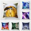 Наволочка для домашнего дивана, украшение, дикий звериный принт, чехол для подушки, волк, король, фотография