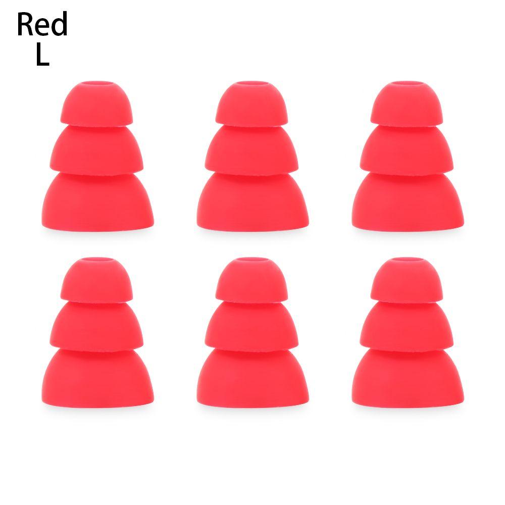 6 шт. Мягкие сменные амбушюры для наушников, силиконовые насадки, трехслойные накладки для наушников