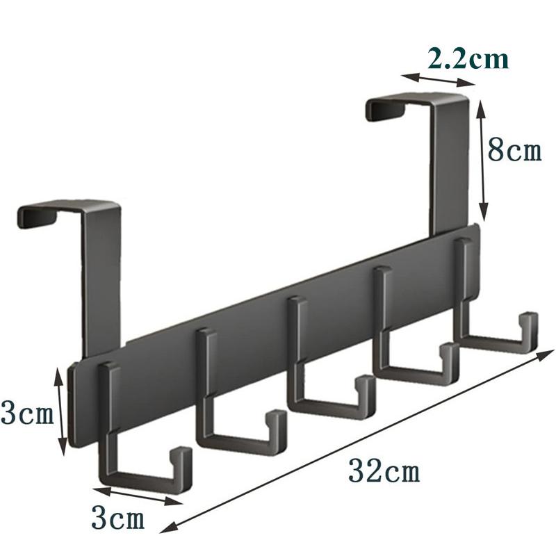 Over The Door Hook Hanger Coat Hooks 5 Hooks Door Behind The Bathroom Hook Bedroom Storage Hanger Rack
